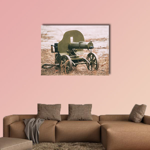 Heavy machine gun multi panel canvas wall art