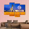 Colorful walk with lighted candles in hand around temple to the Buddha multi panel canvas wall art