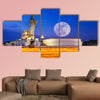 Colorful walk with lighted candles in hand around temple to the Buddha multi panel canvas wall art