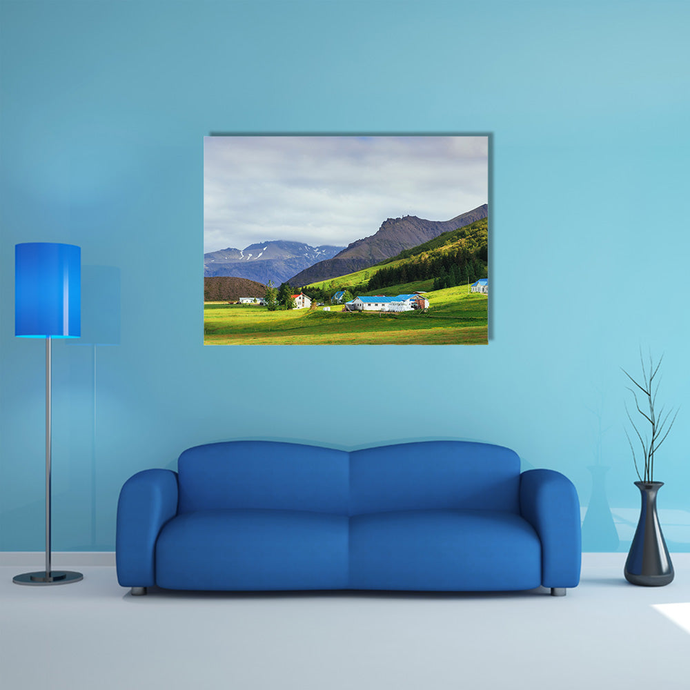 The beautiful landscape of mountains and rivers in Iceland multi panel canvas wall art
