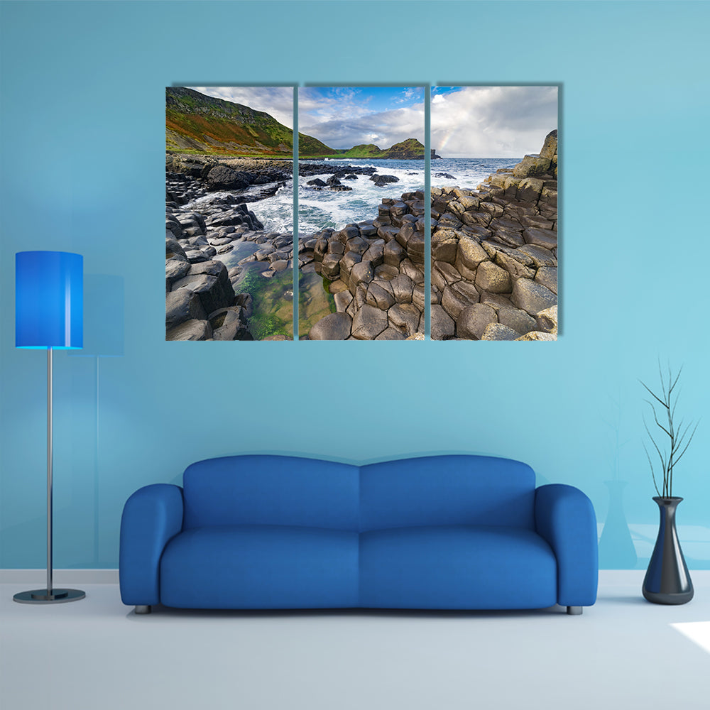The Giant's Causeway in the morning, Northern Ireland multi panel canvas wall art