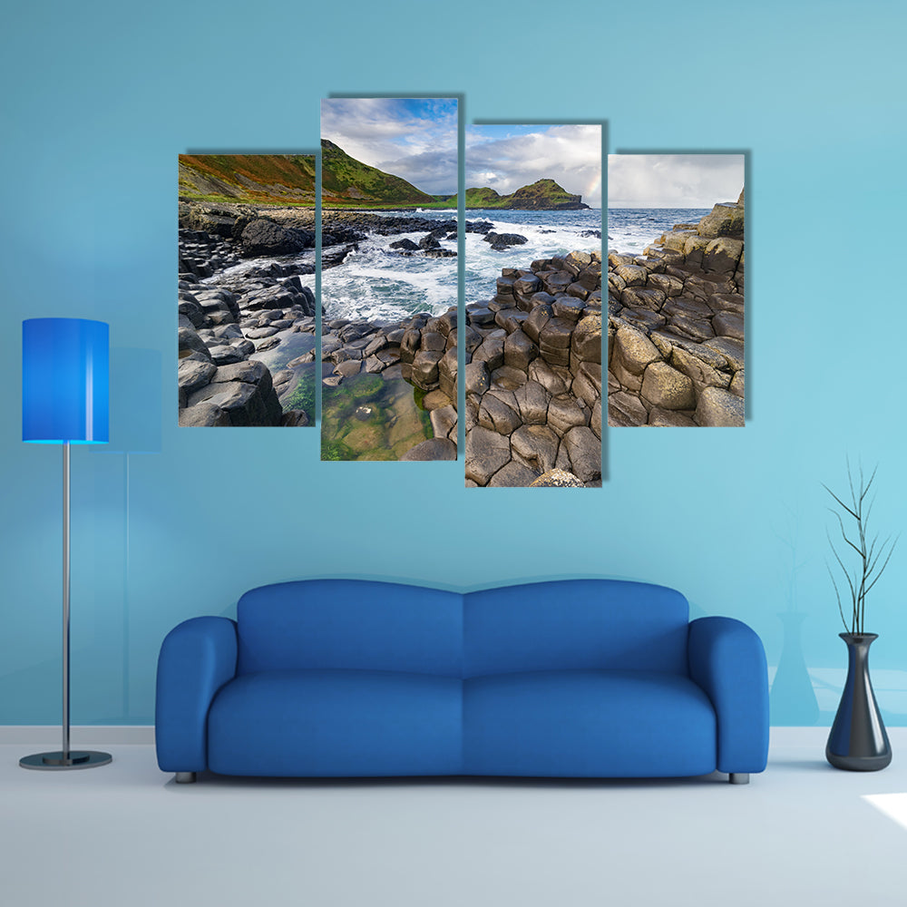 The Giant's Causeway in the morning, Northern Ireland multi panel canvas wall art