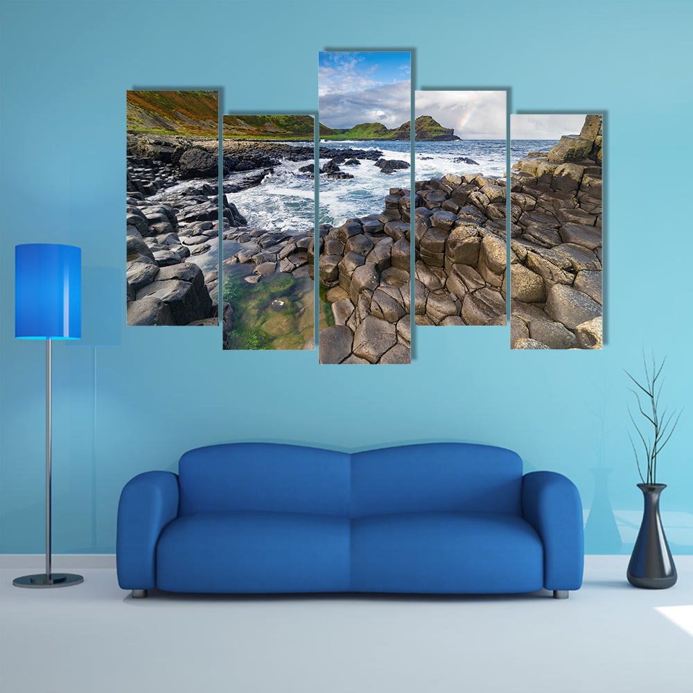 The Giant's Causeway in the morning, Northern Ireland multi panel canvas wall art