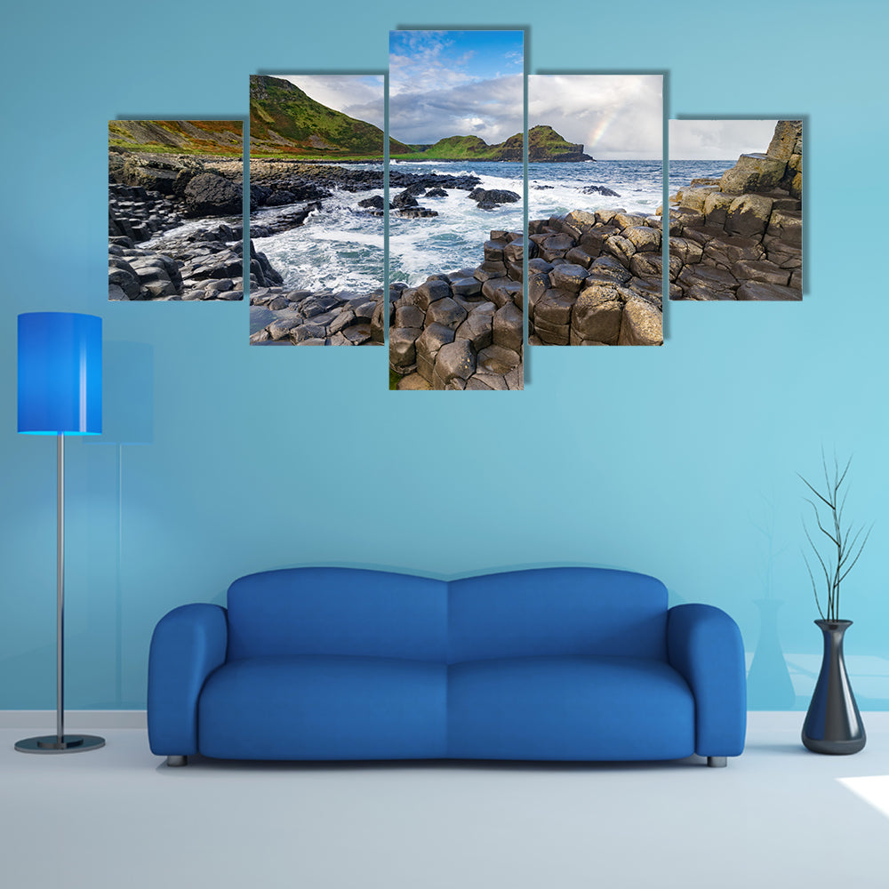 The Giant's Causeway in the morning, Northern Ireland multi panel canvas wall art