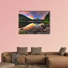 Sunset at Trillium Lake with Mount Hood in Oregon multi panel canvas wall art