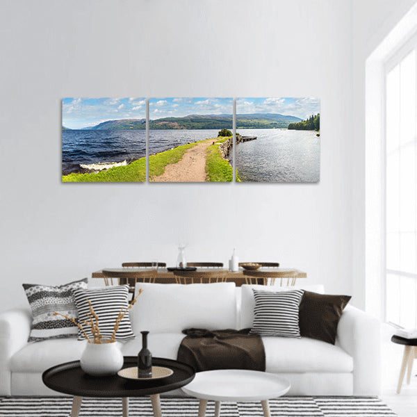 Loch Ness in Scotland in a summer day, United Kingdom panoramic canvas wall art