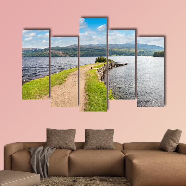 Beautiful view of the Loch Ness in Scotland in a beautiful wall art
