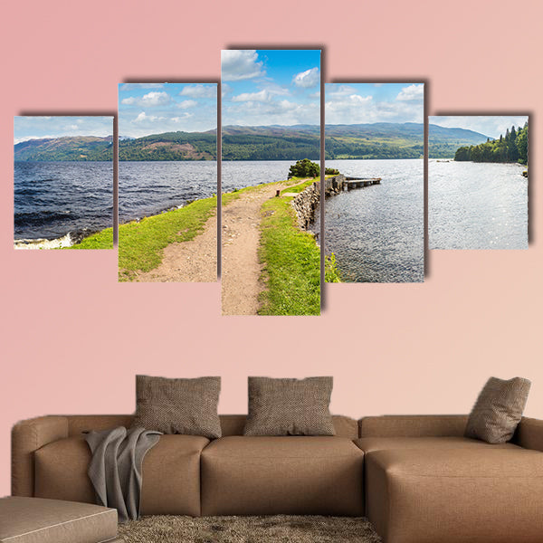 Beautiful view of the Loch Ness in Scotland in a beautiful wall art