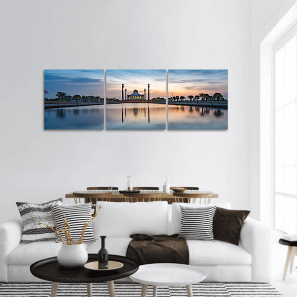 Central mosque panoramic canvas wall art