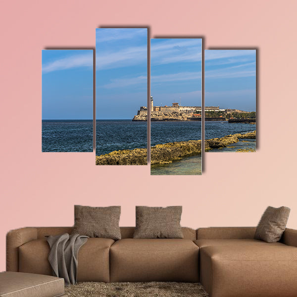 Panorama of the fort of Havana, Cuba multi panel canvas wall art