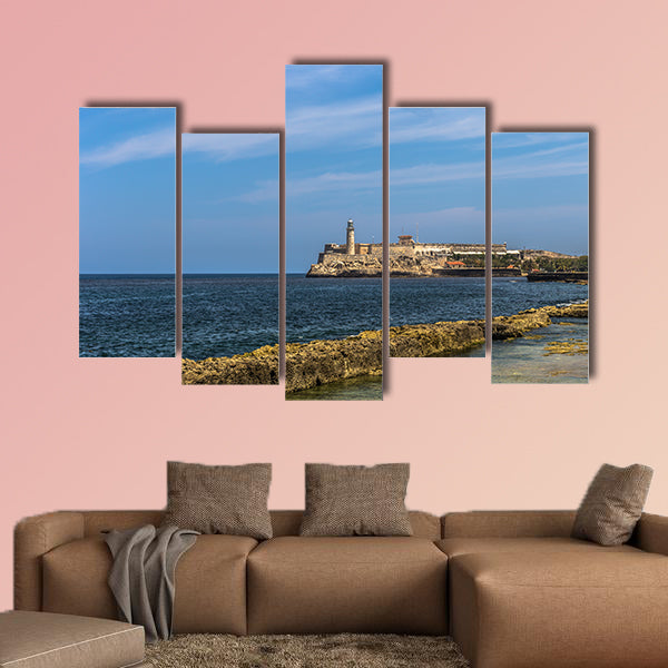 Panorama of the fort of Havana, Cuba multi panel canvas wall art