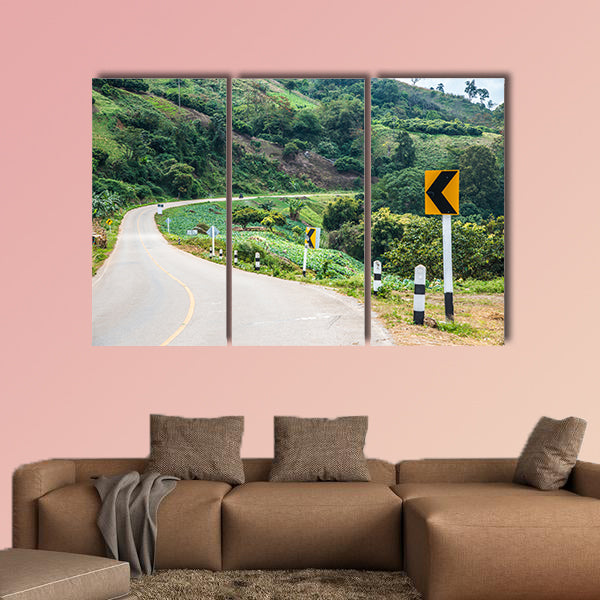 Road to Phu Chi Pa, Thailand multi panel canvas wall art