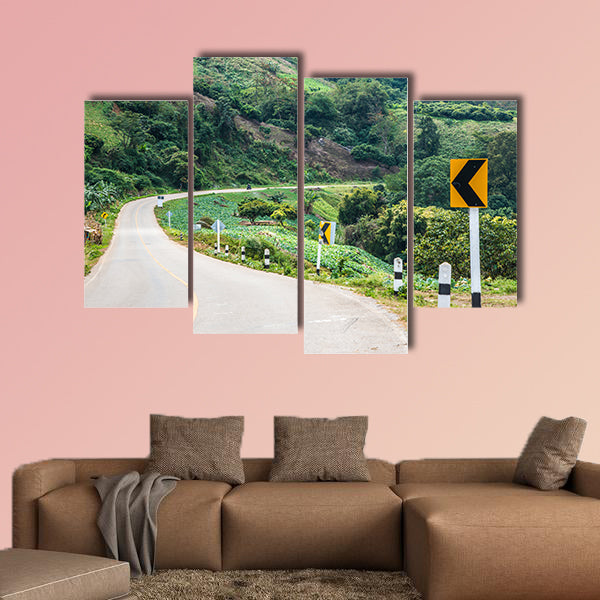Road to Phu Chi Pa, Thailand multi panel canvas wall art