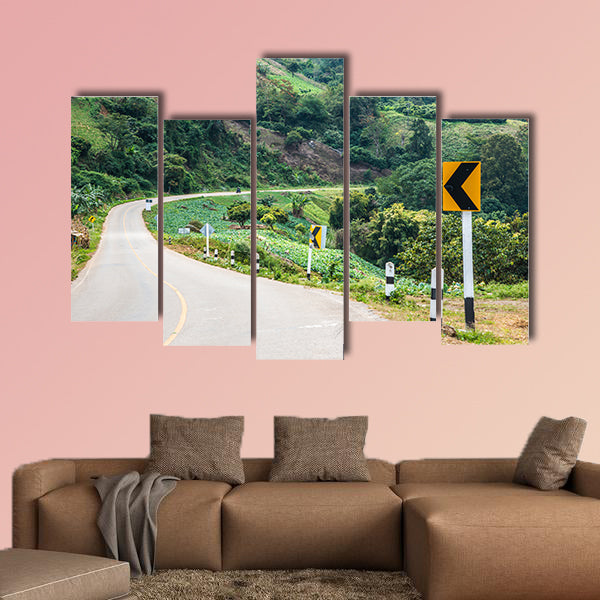 Road to Phu Chi Pa, Thailand multi panel canvas wall art