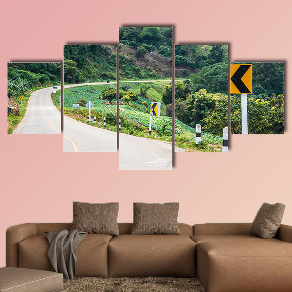 Road to Phu Chi Pa, Thailand multi panel canvas wall art