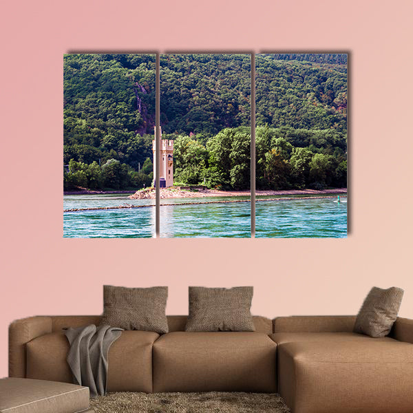 The Mouse Tower (Mauseturm) is a stone tower on a small island wall art