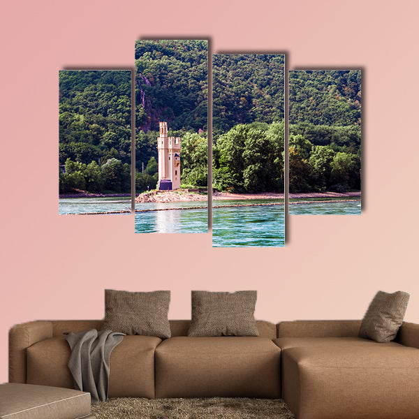 The Mouse Tower (Mauseturm) is a stone tower on a small island wall art