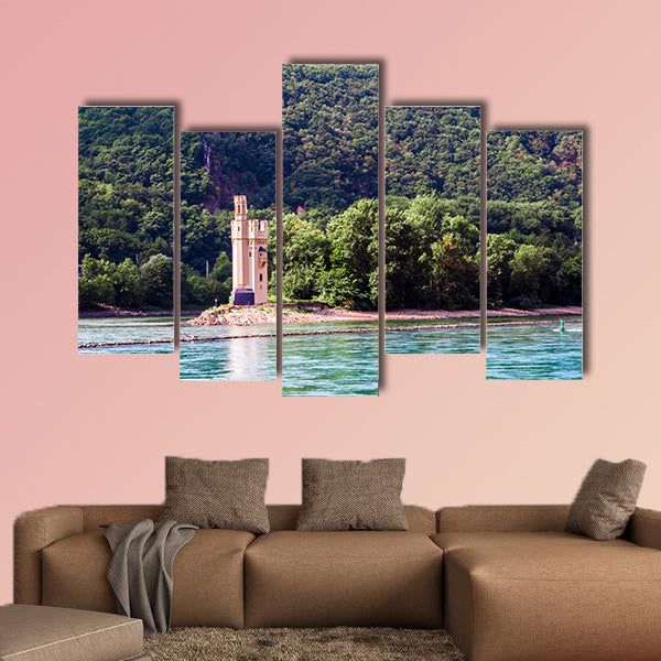 The Mouse Tower (Mauseturm) is a stone tower on a small island wall art