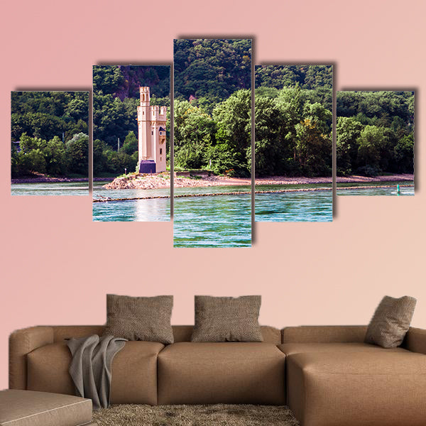 The Mouse Tower (Mauseturm) is a stone tower on a small island wall art