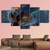 Moses Exodus Route, Crossing the red sea multi panel canvas wall art