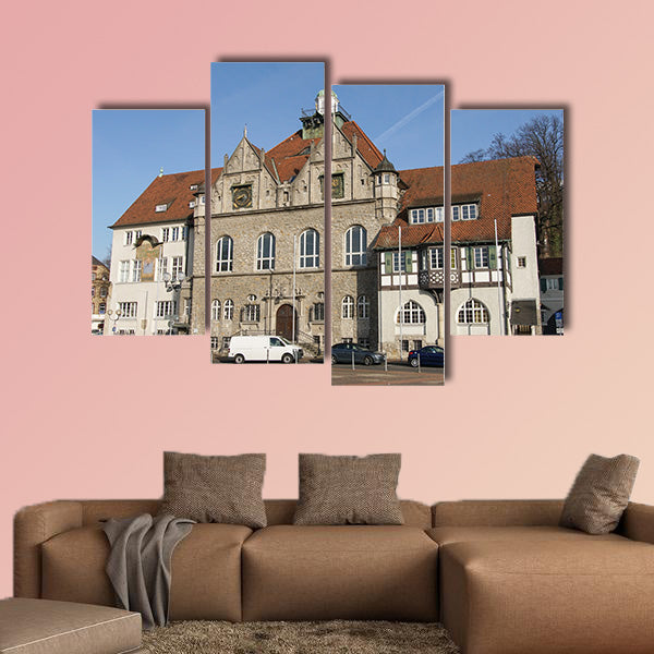 Town hall of Bergisch Gladbach in Germany multi panel canvas wall art