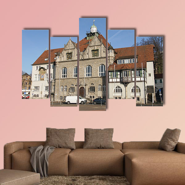 Town hall of Bergisch Gladbach in Germany multi panel canvas wall art