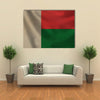 The Vintage Background With Flag Of Madagascar, Multi Panel Canvas Wall Art