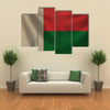 The Vintage Background With Flag Of Madagascar, Multi Panel Canvas Wall Art