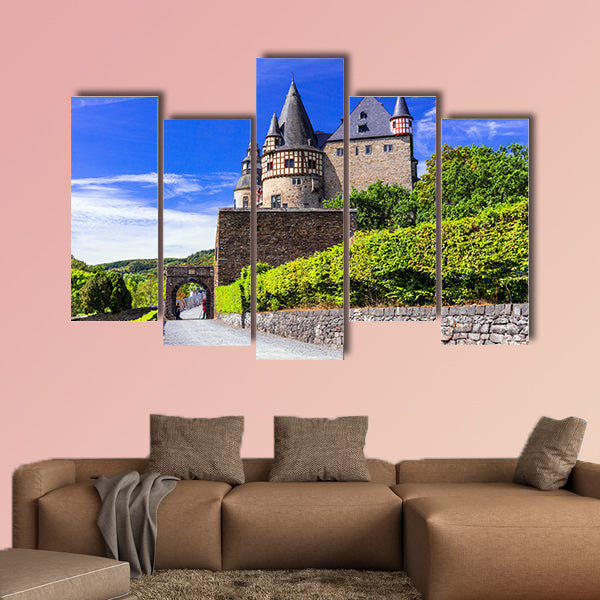 Beautiful old medieval castle, Burresheim, Germany canvas wall art