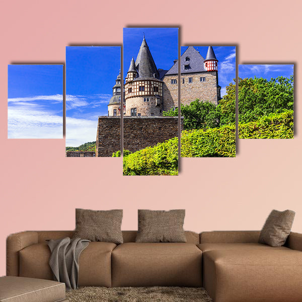 Beautiful old medieval castle, Burresheim, Germany canvas wall art