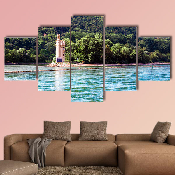   The Mouse Tower (Mauseturm) is a stone tower on a small wall art