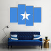 Colored flag of Somalia Multi panel canvas wall art