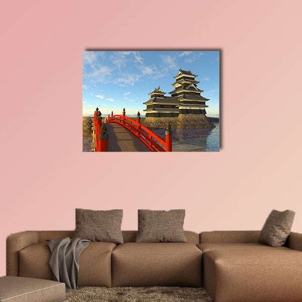 The Japanese castle multi panel canvas wall art
