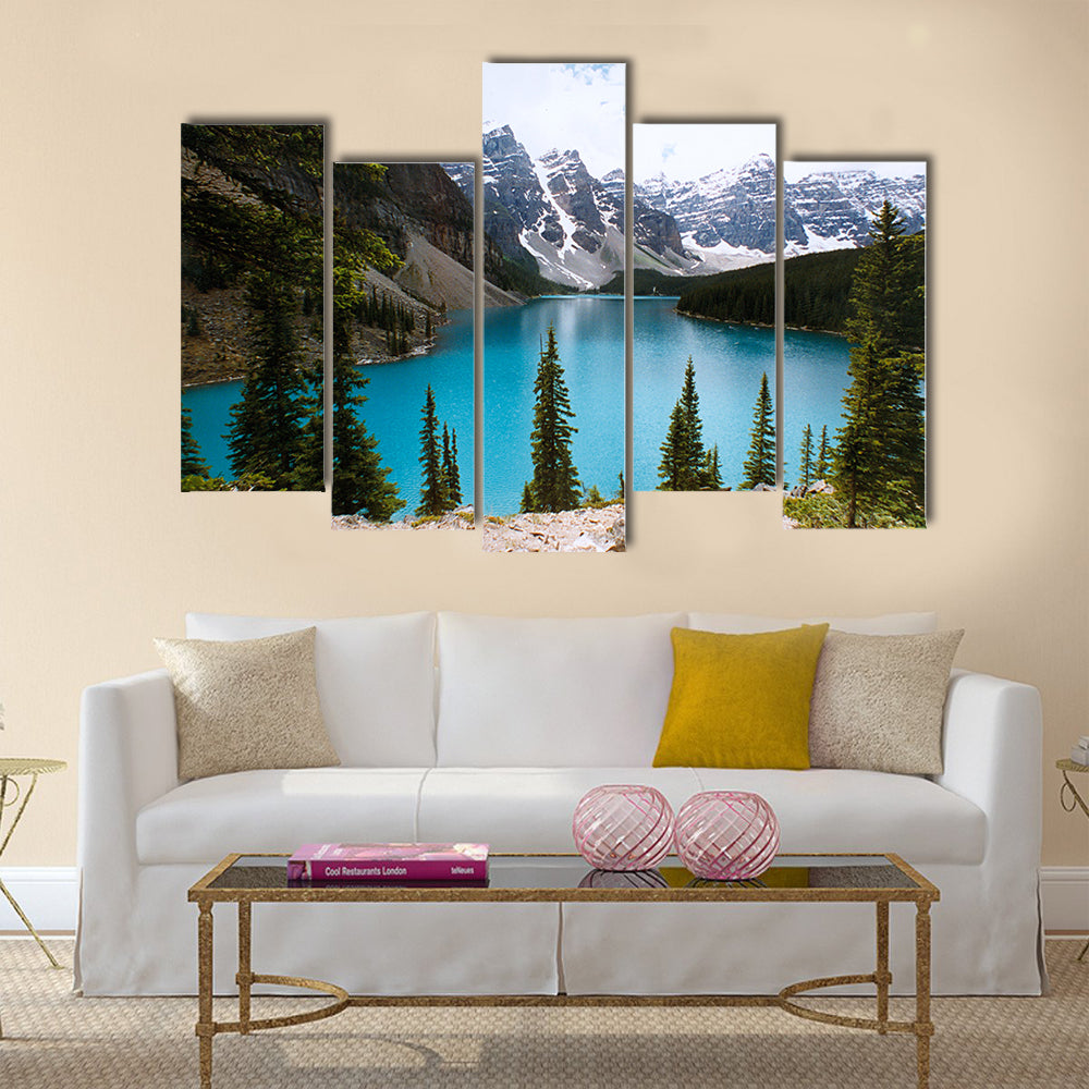 Moraine Lake, Canada multi panel canvas wall art