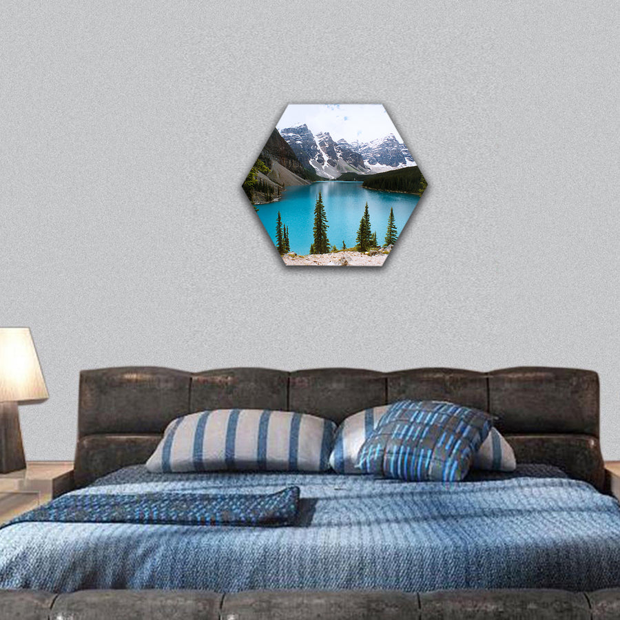 Moraine Lake, Canada hexagonal canvas wall art