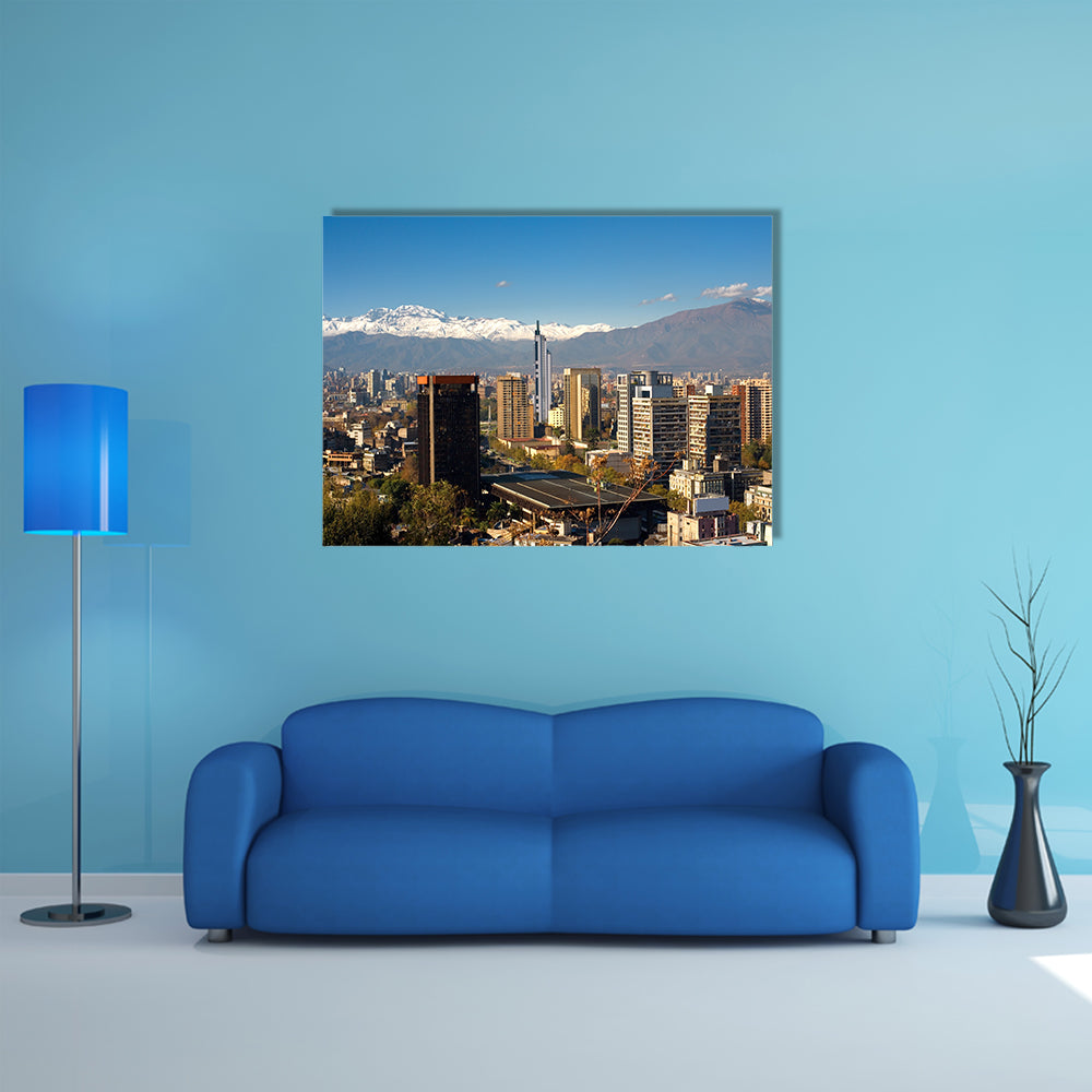 View of Santiago de Chile toward the east part of the city, multi panel canvas wall art