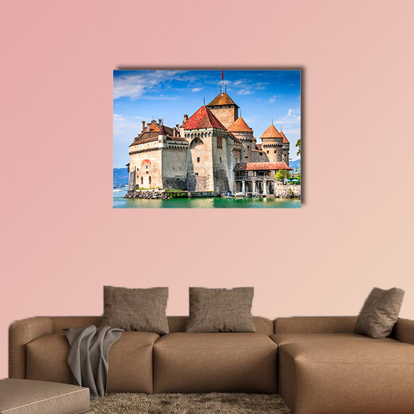 Chillon Castle, Switzerland. Montreaux, Lake Geneve, multi panel canvas wall art