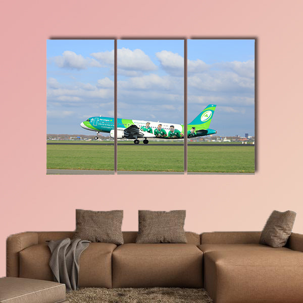 EI-DEI Aer Lingus Airbus A320-200 multi panel canvas wall art