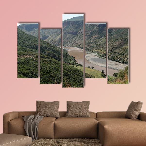 The blue Nile of Ethiopia in Africa Multi panel canvas wall art
