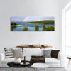 Rainbow in summer panoramic canvas wall art