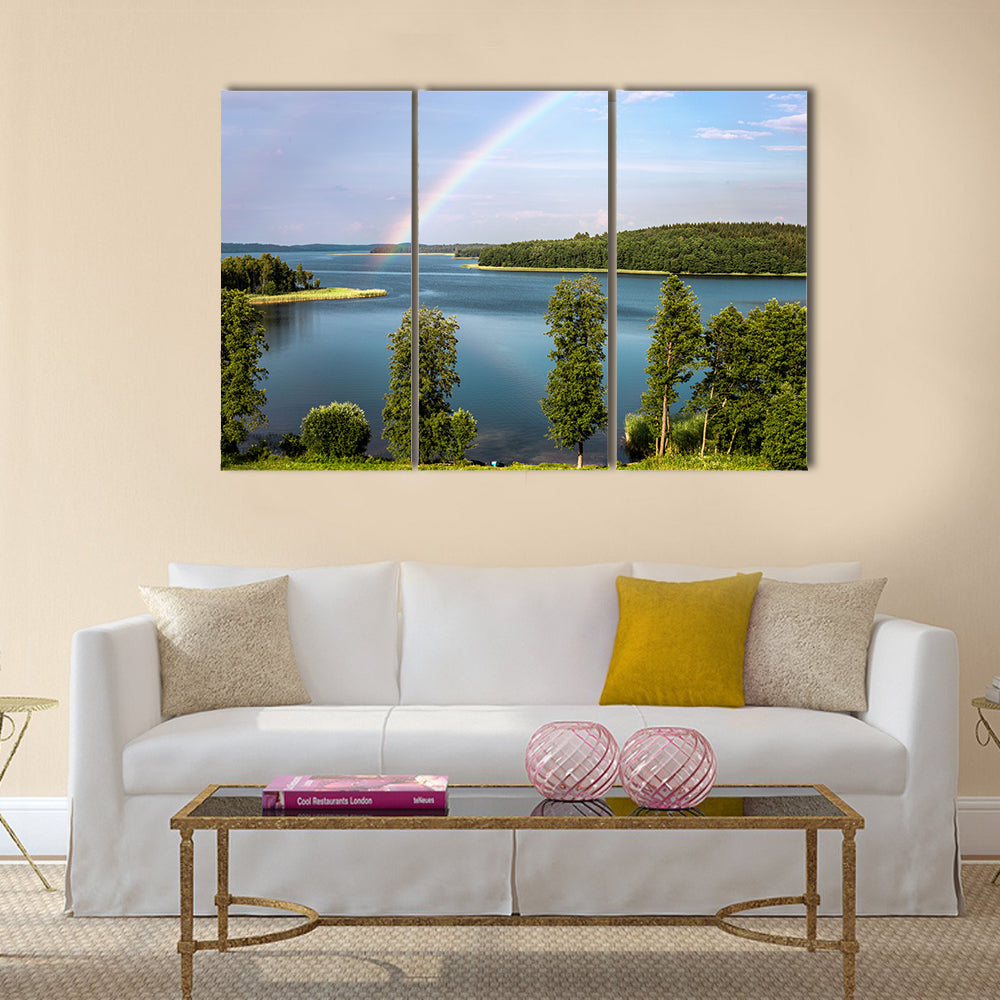 Stroust lake in Braslav region of Belarus Multi panel canvas wall art