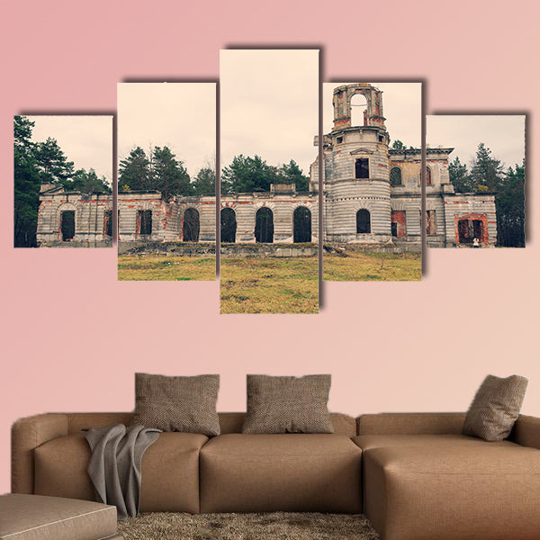 Ruins of an ancient castle Tereshchenko Grod in Zhitomir canvas wall art