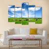 Cows on green meadow Multi panel canvas wall art