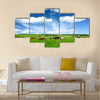 Cows on green meadow Multi panel canvas wall art