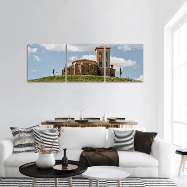 Romanesque hermitage of San Cristobal, in Aldeavieja Spain panoramic canvas wall art