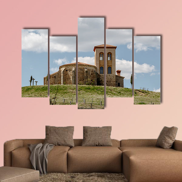 Romanesque hermitage (12th century) of San Cristobal, in Aldeavieja (Avila) Spain, Multi Panel Canvas Wall Art