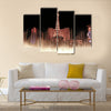 Night view of the dancing fountains  multi panel canvas wall art