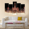 Night view of the dancing fountains  multi panel canvas wall art