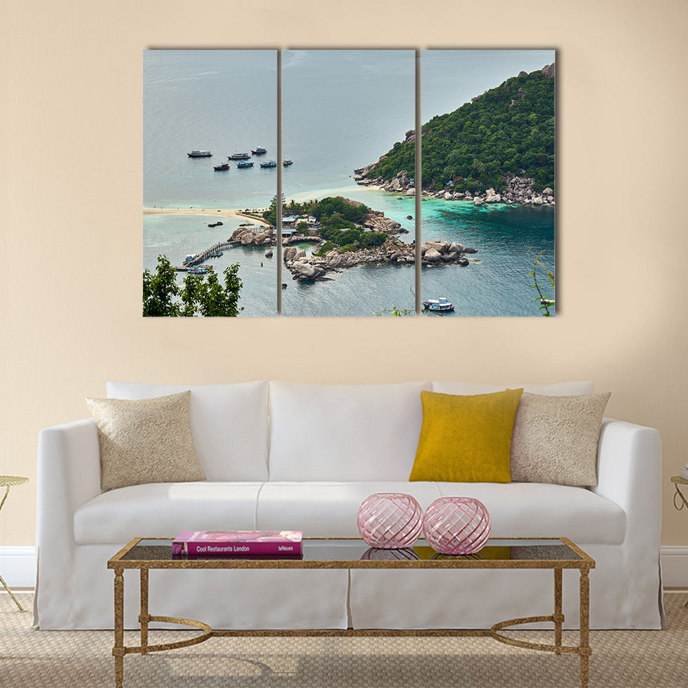 Small island near Ko Tao, Thailand  Multi panel canvas wall art