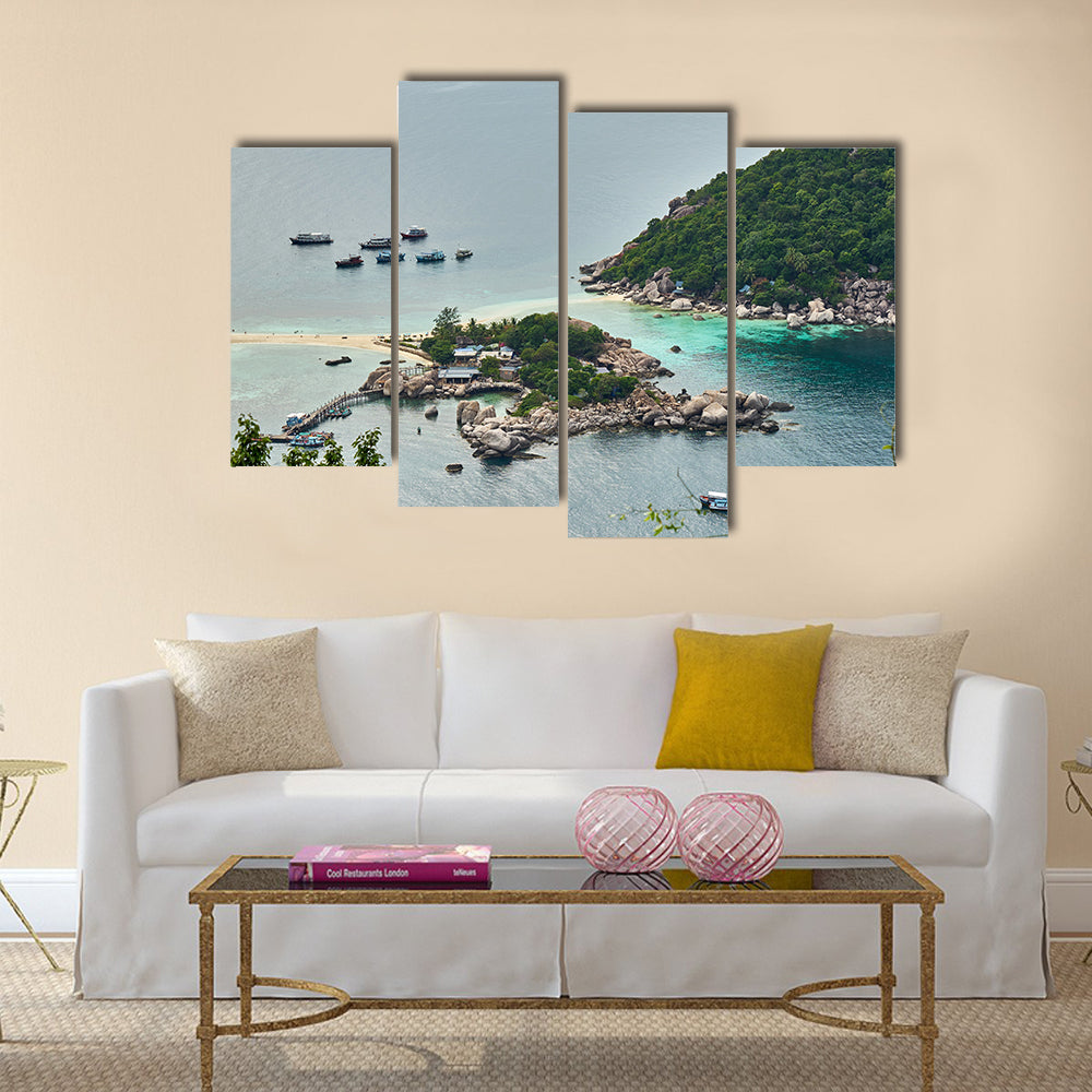 Small island near Ko Tao, Thailand  Multi panel canvas wall art